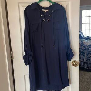 Navy shirt dress 